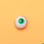 DALL·E 2023-06-06 21.05.58 - eyeball as a candy, minimal